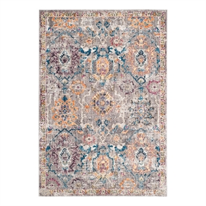 Safavieh Bristol 4'-0&quot x 6'-0&quot Polyester Power Loomed Rug in Gray / Blue