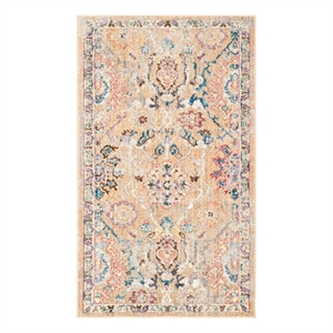 Safavieh Bristol 3'-0&quot x 5'-0&quot Polyester Power Loomed Rug in Camel / Blue