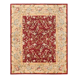 Safavieh Bergama 9'-6&quot x 13'-6&quot Wool Hand Tufted Rug in Red / Beige