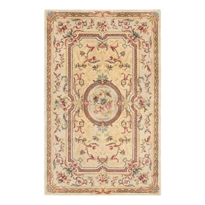 Safavieh Bergama 6'-0&quot x 9'-0&quot Wool Hand Tufted Rug in Gold / Beige