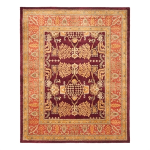 Safavieh Bergama 9'-6&quot x 13'-6&quot Wool Hand Tufted Rug in Red / Rust