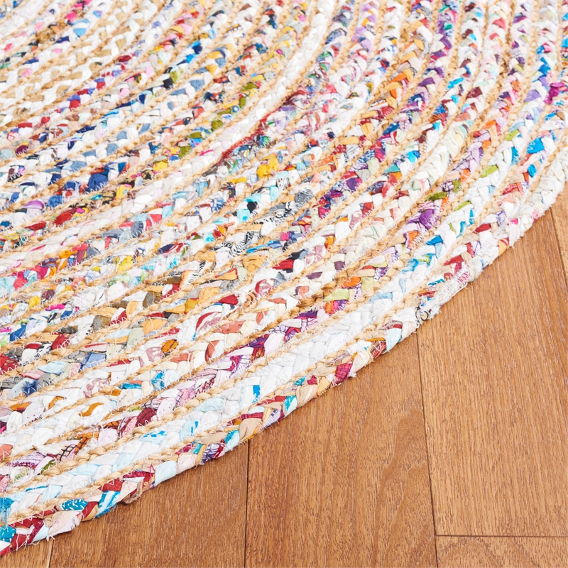 Safavieh Cape Cod 6' X 9' Jute and Cotton Hand Woven Rug in Beige / Multi-Color