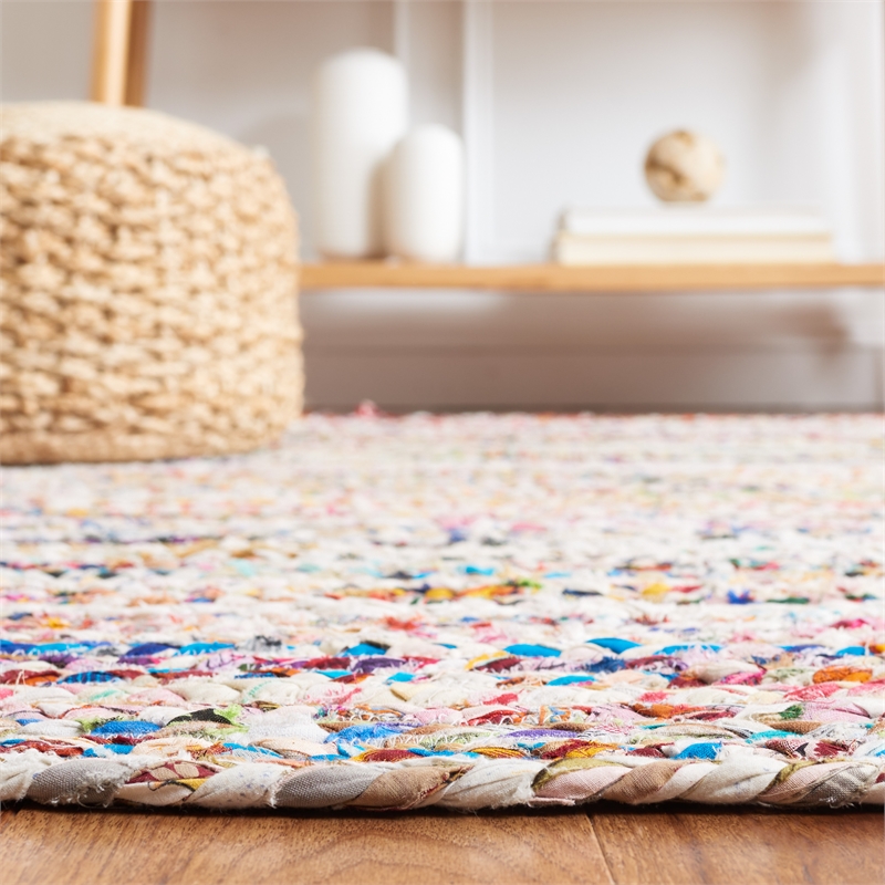 Safavieh Cape Cod 6' X 9' Jute and Cotton Hand Woven Rug in Beige / Multi-Color