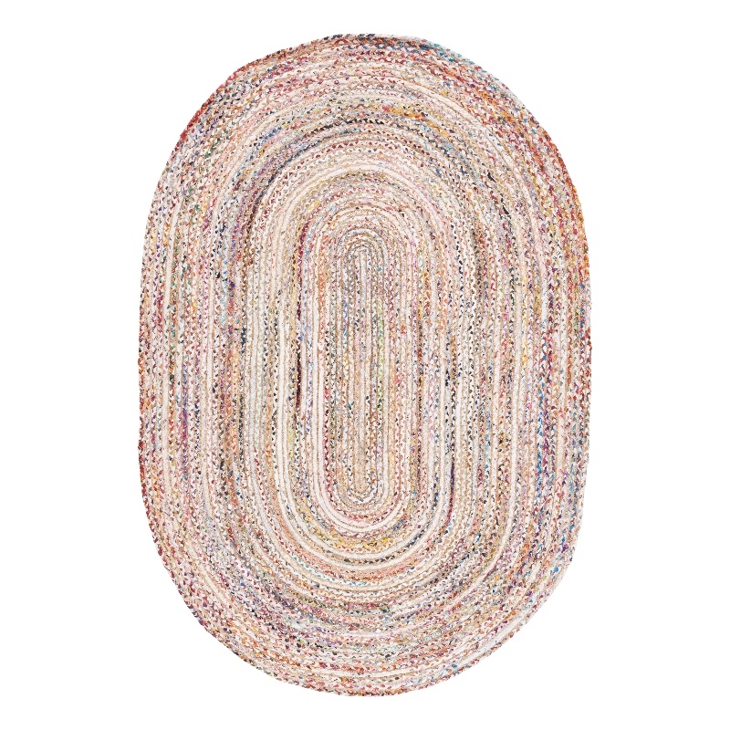 Safavieh Cape Cod 6' X 9' Jute and Cotton Hand Woven Rug in Beige / Multi-Color