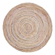 Safavieh Cape Cod 7' X 7' Jute and Cotton Hand Woven Rug in Beige / Multi-Color