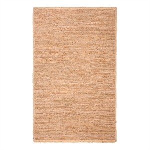 Safavieh Cape Cod 5'-0&quot x 8'-0&quotLeather and Jute Hand Woven Rug in Camel/Natural