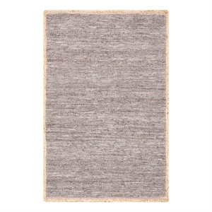 Safavieh Cape Cod 4'-0&quot x 6'-0&quot Leather Hand Woven Rug in Light Gray / Natural