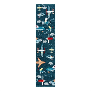 Safavieh Carousel Kids 100 2'-3&quot x 12'-0&quot Power Loomed Rug in Navy / Ivory