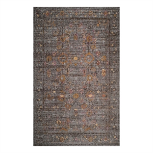 Safavieh Classic Vintage 5'-0&quot x 8'-0&quot Cotton Power Loomed Rug in Gray/Gold