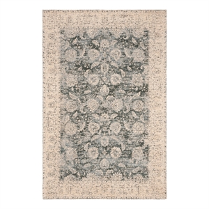 Safavieh Classic Vintage 4'-0&quot x 6'-0&quot Cotton Power Loomed Rug in Cream/Gray