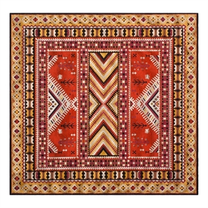 Safavieh Classic Vintage 6'-0&quot x 6'-0&quot Cotton Power Loomed Rug in Orange/Gold