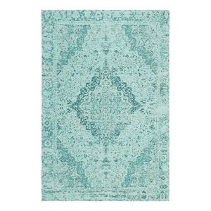 Safavieh Classic Vintage 4'-0&quot x 6'-0&quot Polyester Power Loomed Rug in Teal
