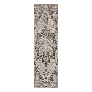 Safavieh Classic Vintage 2'-3&quot x 8'-0&quot Polyester Power Loomed Rug in Dark Gray