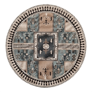 Safavieh Classic Vintage 6'-0&quot x 6'-0&quot Cotton Power Loomed Rug in Slate/Beige