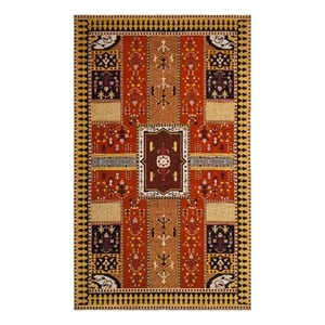 Safavieh Classic Vintage 5'-0&quot x 8'-0&quot Cotton Power Loomed Rug in Orange/Gold
