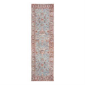 Safavieh Classic Vintage 2'-3&quot x 8'-0&quot Cotton Power Loomed Rug in Blue/Red