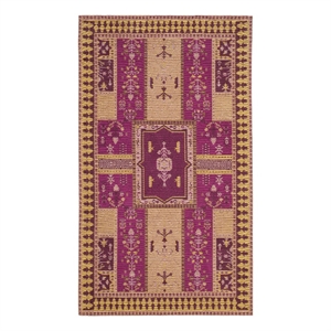 Safavieh Classic Vintage 3'-0&quot x 5'-0&quot Cotton Power Loomed Rug in Fuscia/Gold