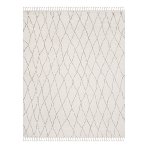 Safavieh Casablanca 8'-0&quot x 10'-0&quot Wool Hand Knotted Rug in Ivory / Gray