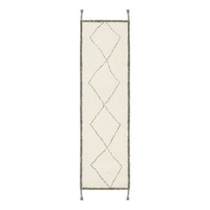Safavieh Casablanca 2'-3&quot x 8'-0&quot Wool Hand Knotted Rug in Ivory / Charcoal