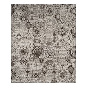 Safavieh Castilla 8'-0&quotx10'-0&quotWool and Cotton Hand Knotted Rug in Gray/Chocolate