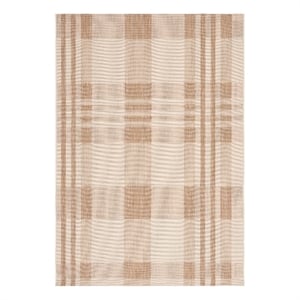 Safavieh Courtyard 5'-3&quot x 7'-6&quot Polyester Power Loomed Rug in Natural / Beige