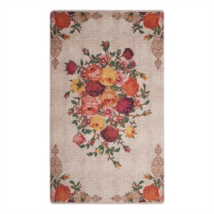 Safavieh Daytona 3'-0&quot x 5'-0&quot Polyester Power Loomed Rug in Cream / Orange