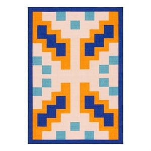 Safavieh Digital Artifact 100 4'-0&quot x 6'-0&quot Power Loomed Rug in Orange / Purple
