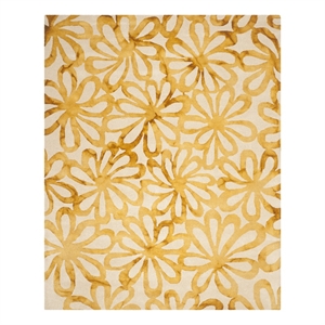 Safavieh Dip Dye 9'-0&quot x 12'-0&quot Wool Hand Tufted Rug in Beige / Gold