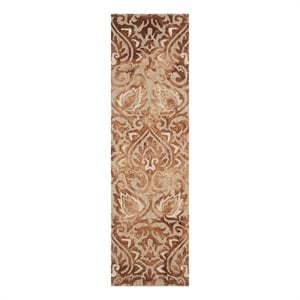 Safavieh Dip Dye 2'-3&quot x 8'-0&quot Wool Hand Tufted Rug in Copper / Beige