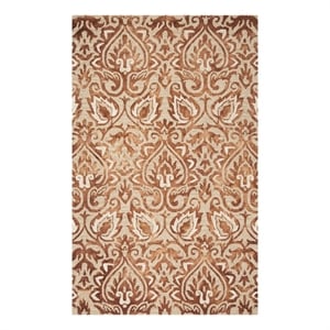 Safavieh Dip Dye 5'-0&quot x 8'-0&quot Wool Hand Tufted Rug in Copper / Beige