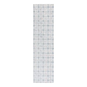 Safavieh Ebony 2'-3&quot x 9'-0&quot Wool Hand Tufted Rug in Blue / Ivory