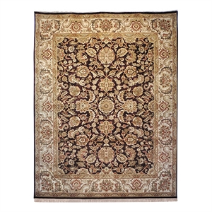 Safavieh Dynasty 9'-0&quot x 12'-0&quot Wool Hand Knotted Rug in Brown/ Beige