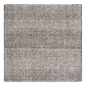 Safavieh Ebony 6'-0&quot x 6'-0&quot Wool and Jute Hand Tufted Rug in Black / Ivory