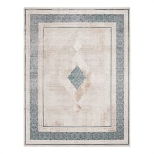 Safavieh Eclipse 100 9'-0&quot x 12'-0&quot Acrylic Power Loomed Rug in Beige / Gray