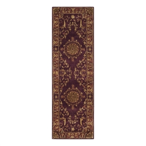Safavieh Empire 2'-6&quot x 12'-0&quot Wool Hand Tufted Rug in Burgundy