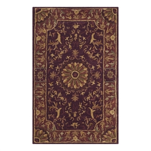 Safavieh Empire 2'-6&quot x 4'-0&quot Wool Hand Tufted Rug in Burgundy