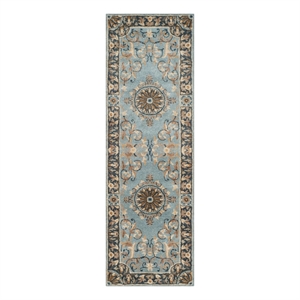 Safavieh Empire 2'-6&quot x 12'-0&quot Wool Hand Tufted Rug in Blue
