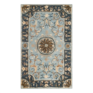 Safavieh Empire 2'-6&quot x 4'-0&quot Wool Hand Tufted Rug in Blue
