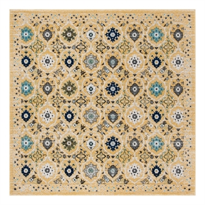 Safavieh Evoke 6'-7&quot x 6'-7&quot Power Loomed Rug in Gold / Ivory