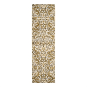 Safavieh Evoke 2'-2&quot x 9'-0&quot Power Loomed Rug in Ivory / Gold