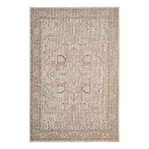 Safavieh Essence 5'-1&quotx7'-6&quotWool and Polyester Power Loomed Rug in Natural/Taupe