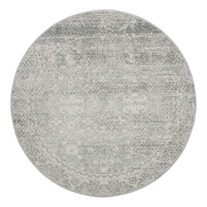 Safavieh Evoke 3'-0&quot x 3'-0&quot Power Loomed Rug in Silver / Ivory