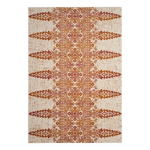 Safavieh Evoke 5'-1&quot x 7'-6&quot Jute and Polyester Power Loomed Rug in Ivory / Gold