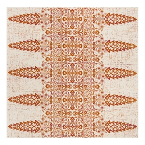 Safavieh Evoke 6'-7&quot x 6'-7&quot Jute and Polyester Power Loomed Rug in Ivory / Gold
