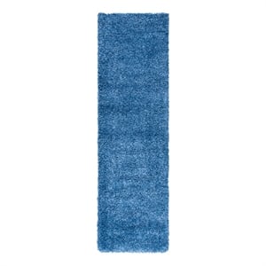 Safavieh Evolution Shag 500 2'-2&quot x 8'-0&quot Jute Power Loomed Rug in Blue
