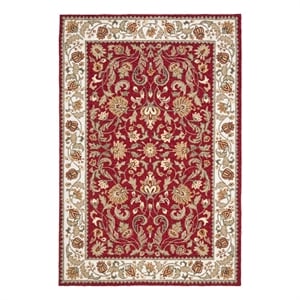 Safavieh Easy Care 8'-0&quot x 8'-0&quot Hand Hooked Rug in Red / Ivory