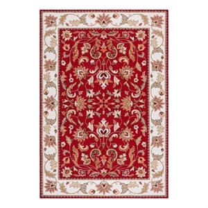Safavieh Easy Care 4'-0&quot x 6'-0&quot Hand Hooked Rug in Red / Ivory