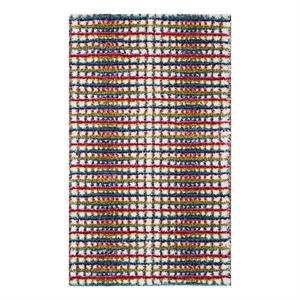 Safavieh Fiesta Shag 3'-0&quot x 5'-0&quot Power Loomed Rug in Cream / Multi-Color