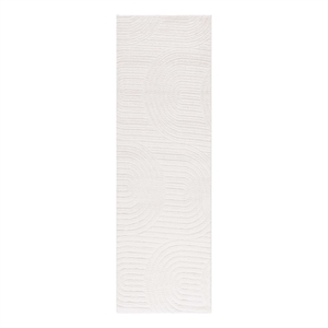 Safavieh Faux Rabbit Fur 800 2'-6&quot x 8'-0&quot Polyester Power Loomed Rug in Ivory