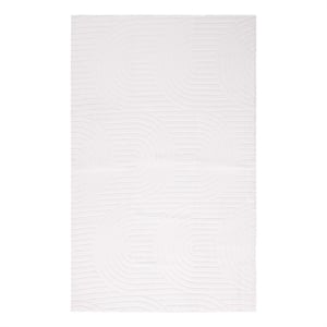 Safavieh Faux Rabbit Fur 800 6'-0&quot x 9'-0&quot Polyester Power Loomed Rug in Ivory